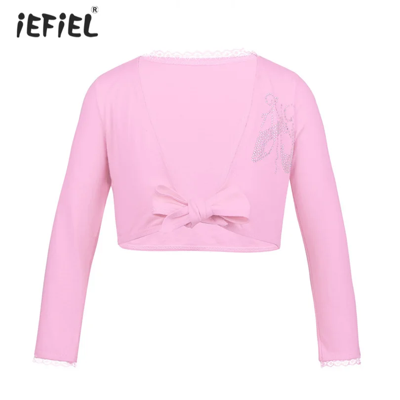 Детские Балетные топы для девочек танцевальные трико короткое пальто