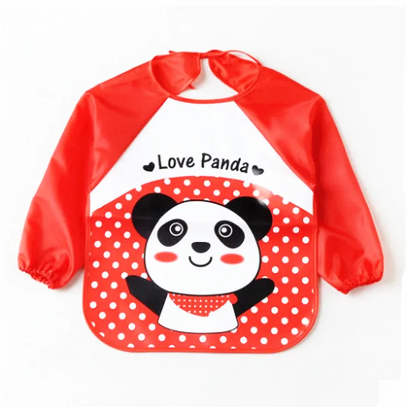 red panda Непромокаемое покрытие для малышей, новое качество, разноцветный и мультяшный принт, длинный рукав, toders, животные, шарф для малышей, свободное платье для кормления - Цвет: red panda