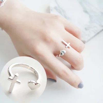 Женское кольцо из серебра 925 пробы регулируемый размер|heart rings for women|fashion womenrings women |