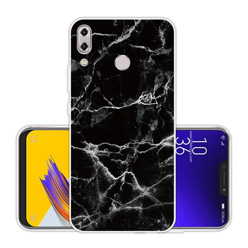 for Asus Zenfone 5z ZS620KL Clear TPU Phone Fitted Stone Case 6.2&quot 5 ZE620KL Ultra Thin Silicone Shell |