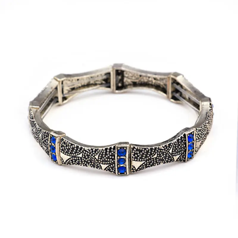 Antique gold silver bracelet cuff bangles stretch retro vintage jewelry popular armband accessories for women | Украшения и