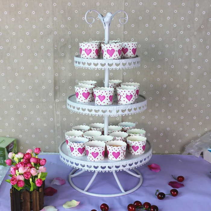 

European Three Layers metal The Wedding Cake Frame Fruits Pudding Tray Dessert Iron Frame West Point