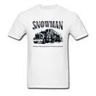 Футболка мужская с изображением снеговика, хлопковая тенниска для любителей автомобиля, подарок на день отца, белая уличная одежда в стиле ретро