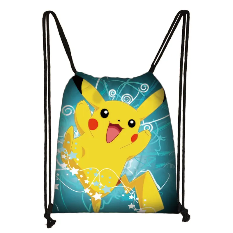 002 Покемон хаунтер Eevee Bulbasaur 3D мультфильм рюкзак мешок с кулиской Повседневная обувь для мальчиков и девочек рюкзак на шнурке сумки - Цвет: 002
