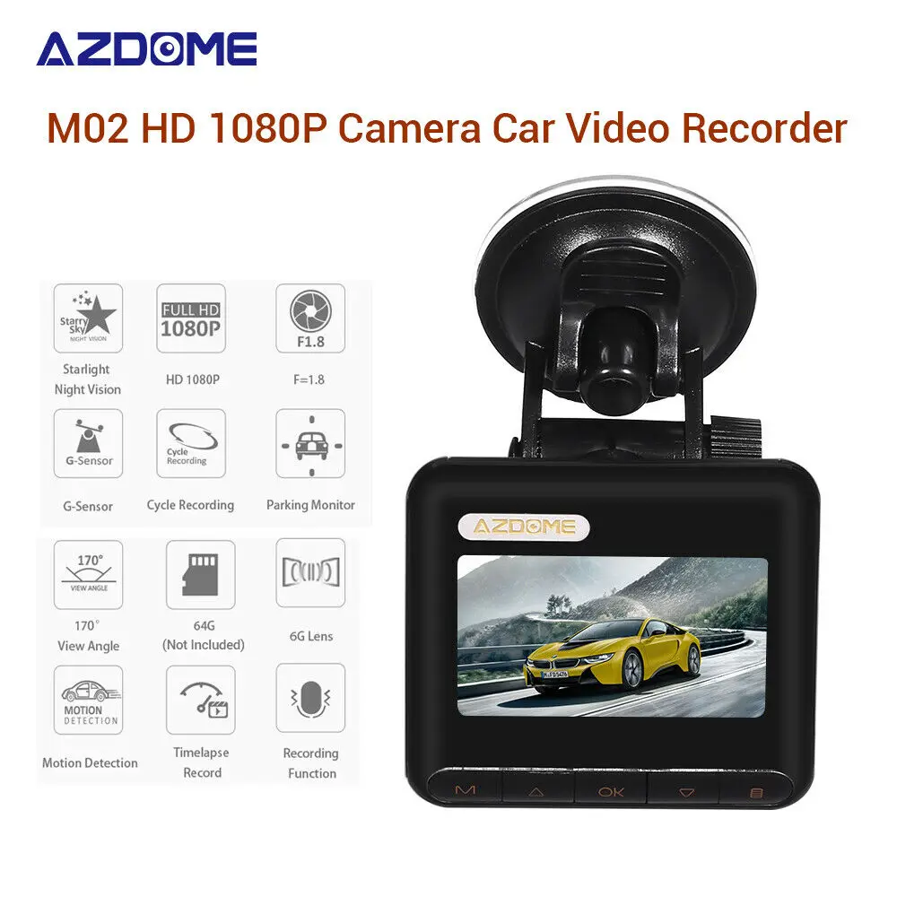 AZDOME M02 Full HD 1080 P 2 45 &quotips Wifi Dash камера монитор парковки ночного