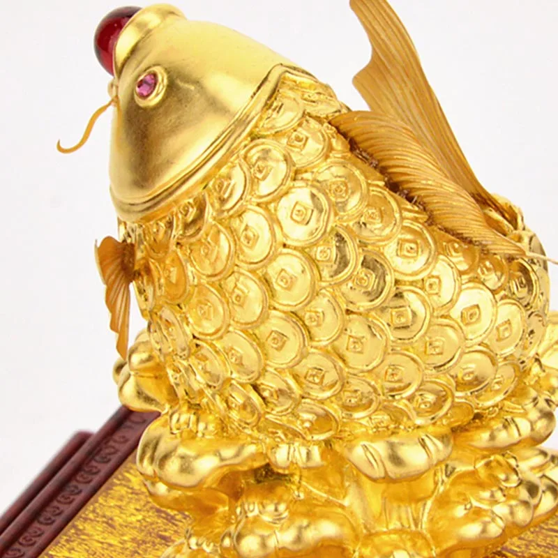Asklove Fengshui Декор счастливое золото рыбные украшения Золотая фольга фигурка бонсай