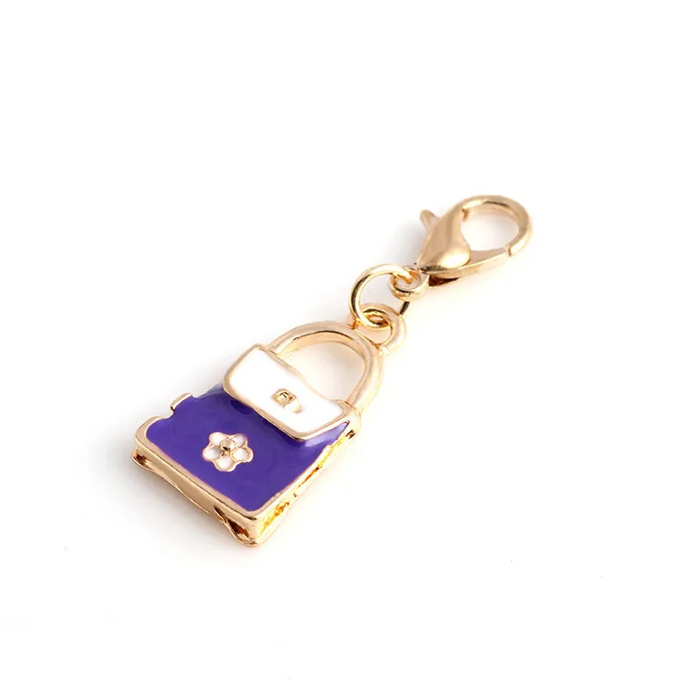 20 шт./лот Бесплатная доставка Лобстер талисманы эмаль Сумочка Подвески для