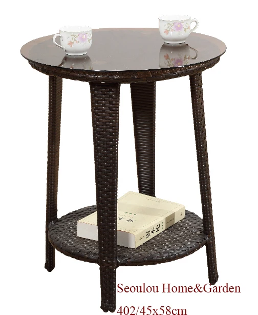 Ротанг круглый журнальный столик | Мебель