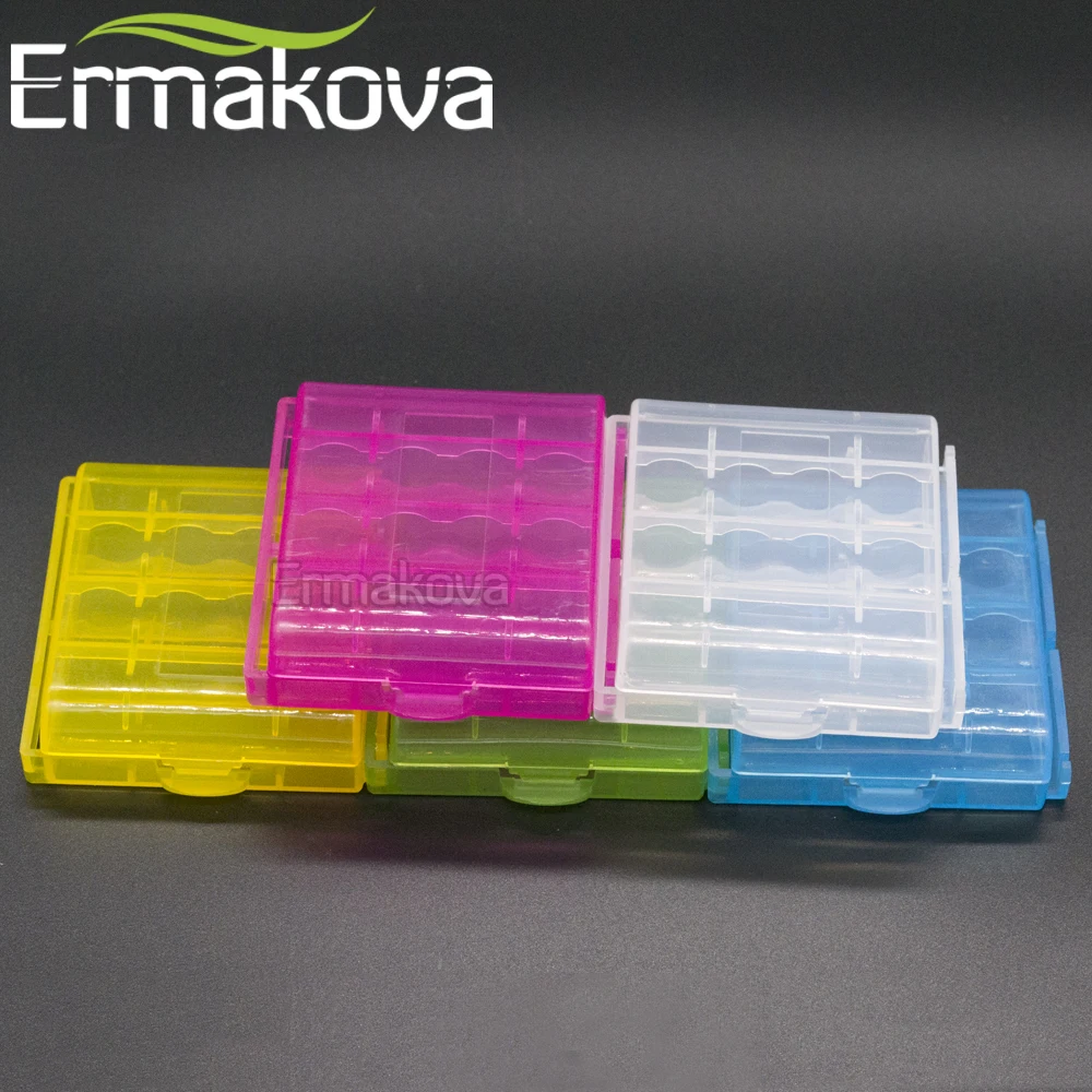 ERMAKOVA 5 шт./лот прозрачный органайзер для батарей AA AAA чехол держатель контейнер