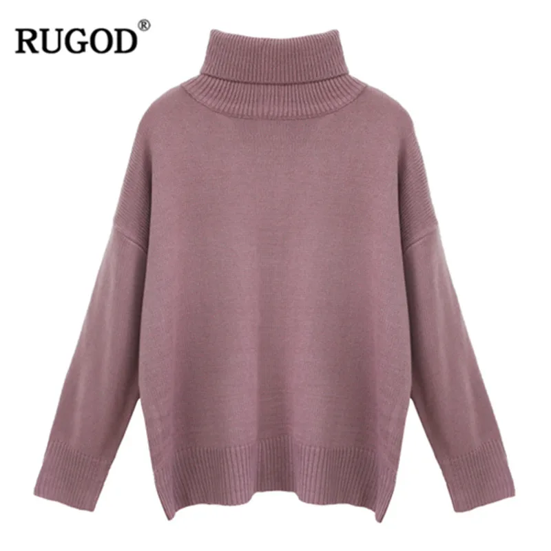 

RUGOD New Fashion Women Christmas Sweater Turtleneck Casual Women Pullovers Knitted Thick Warm Winter Clothes sueter mujer