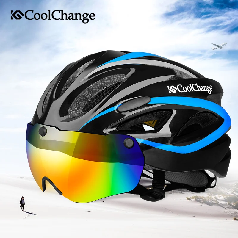 CoolChange велосипедный шлем шляпа EPS сетка от насекомых козырек MTB горный велосипед