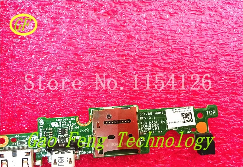 

Wholesale FOR Dell Venue 11 Pro 7130 0R26KY R26KY CN-0R26KY 51K.04M4.A00 hdmi and usb Interface board JCT DB HDMI BOARD