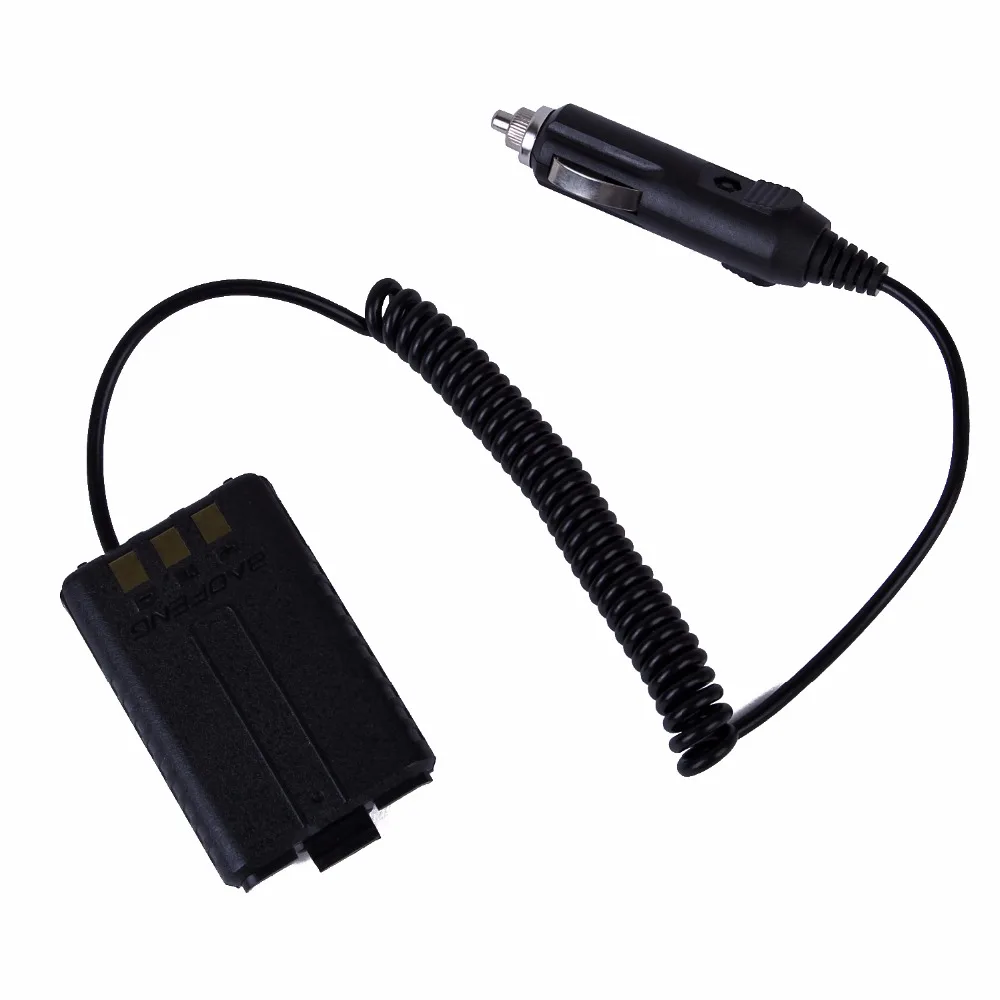 baofeng uv 5r car charger battery eliminator adapter 12v for portable radio uv 5r uv 5re plus uv 5ra walkie talkie accessories free global shipping