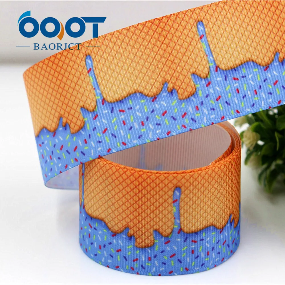 OOOT BAORJCT 1711086 38 мм 10 ярдов Мультяшные ленты термопечать grosgrain Свадебные аксессуары