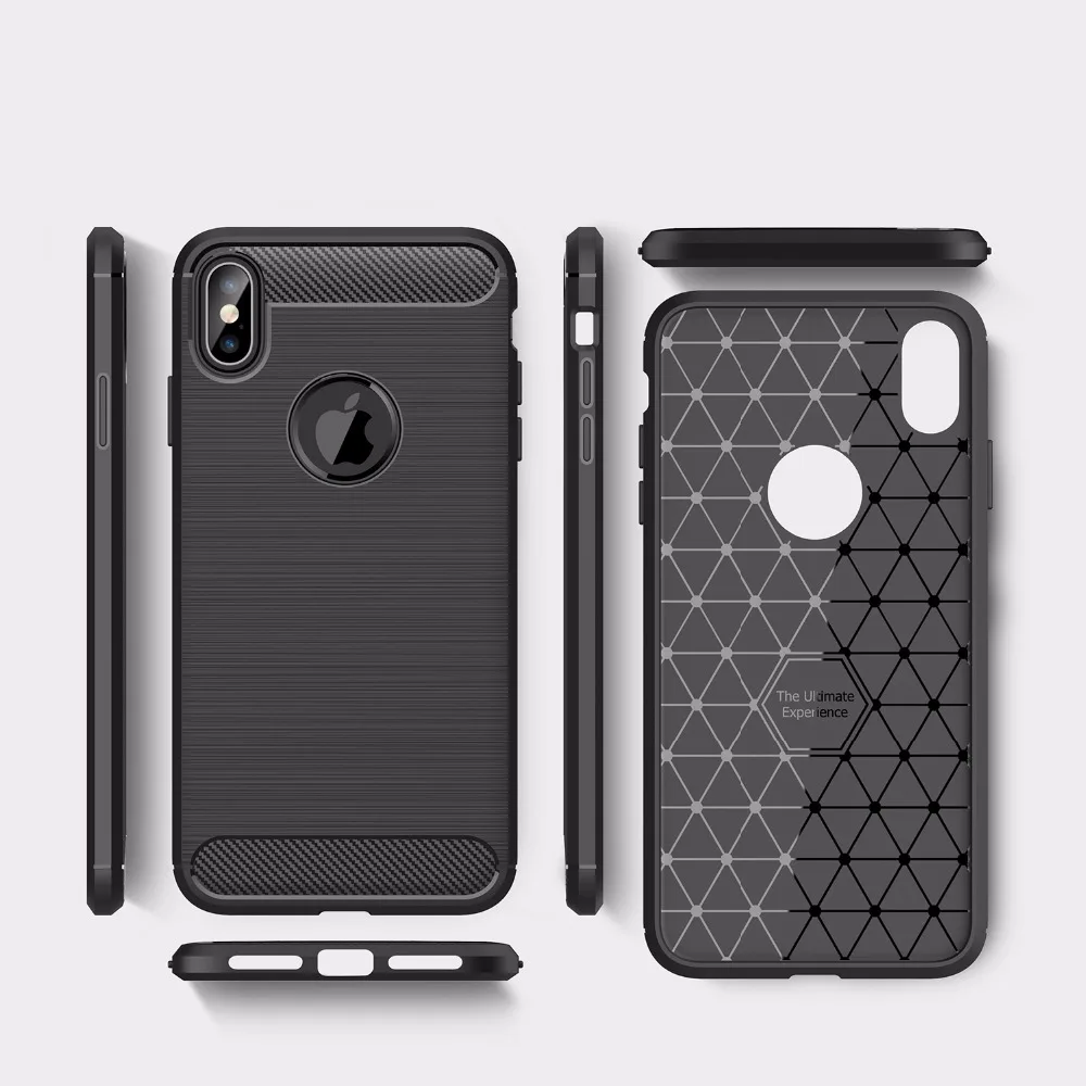 Чехлы для телефонов из углеродного волокна iphone X XS Max XR 7 8 6 6s Plus 5 5S SE Мягкая