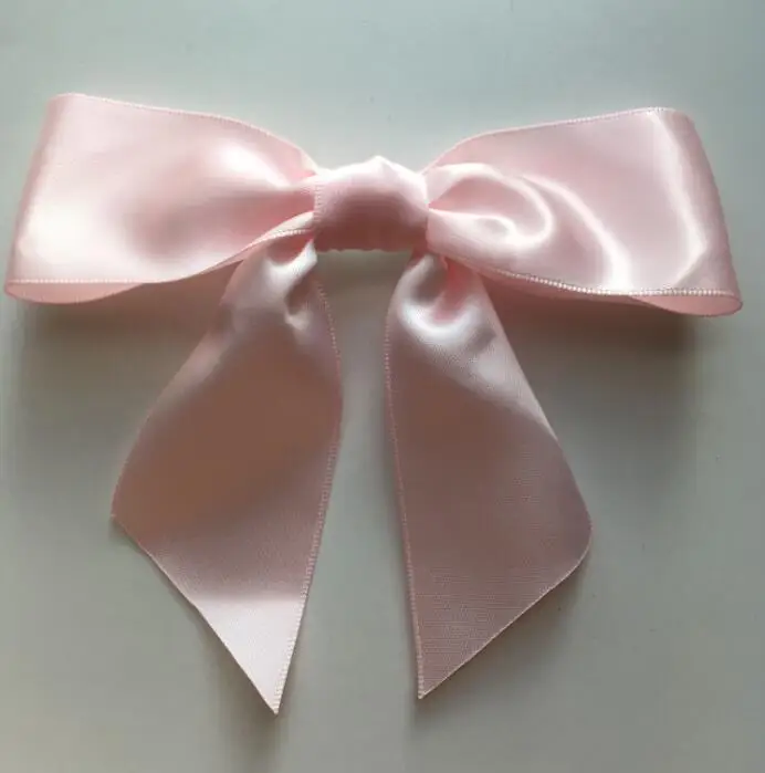 

300pcs DHL Free shipping Pink Satin Ribbon Bow with 4.5cm Single Prong clip