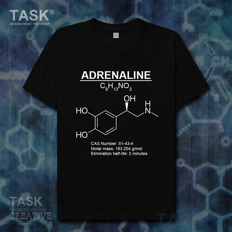 Мужская футболка с коротким рукавом Adrenaline молекулярной формулой летняя