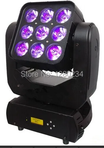 4 шт. dmx управление 9x10 Вт светодисветодиодный rgbw OSRAM светодиодная матрица