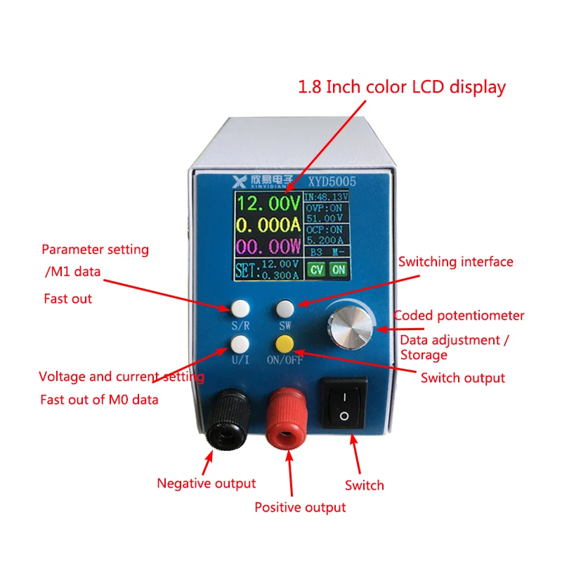 Понижающий источник питания с постоянным регулируемым напряжением цифровой