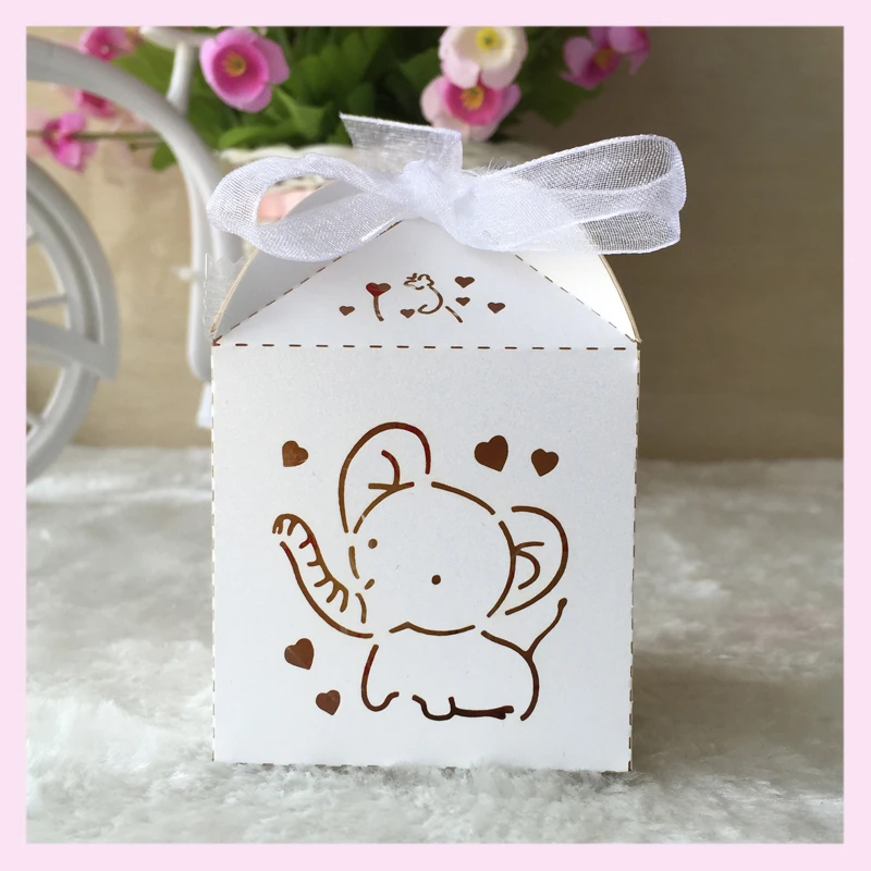 100 шт./лот новый милый дизайн жемчужная бумага лазерная резка слон тема