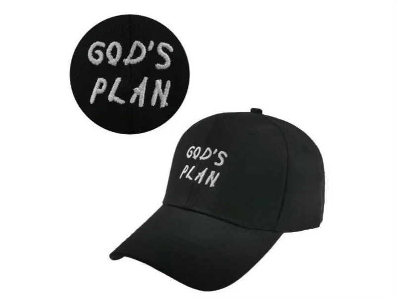 GOD'S PLAN бейсболка для женщин хлопок вышивка шляпа для стрельбы Высокое Качество уличная хип хоп спортивная шляпа Kpop Мужская шапочка из спандекса