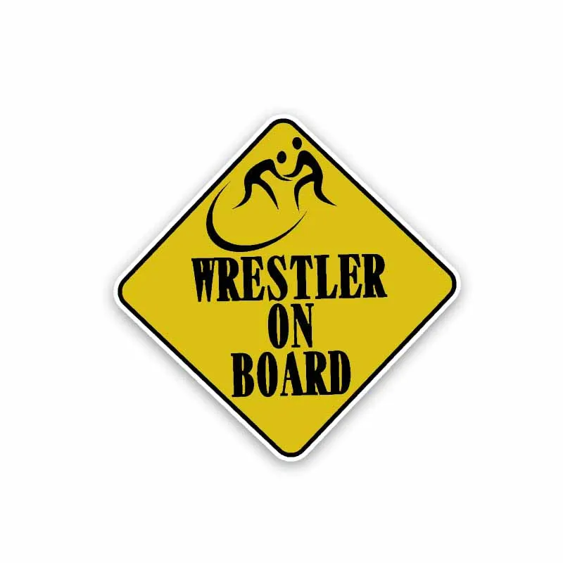YJZT 13.1CM*13.1CM WRESTLER ON BOARD PVC Decal Sport Car Sticker 12-40260 | Автомобили и мотоциклы