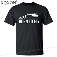 new summer man t shirt high quality cotton interesting evolution and helicopters born to fly new men t shirt k83
