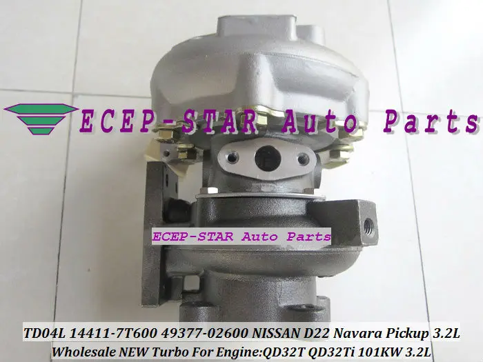Бесплатная доставка турбокомпрессор TD04L 14411-7T600 49377-02600 для NISSAN TD27 NS25 Navara D22 Pickup 3.2L