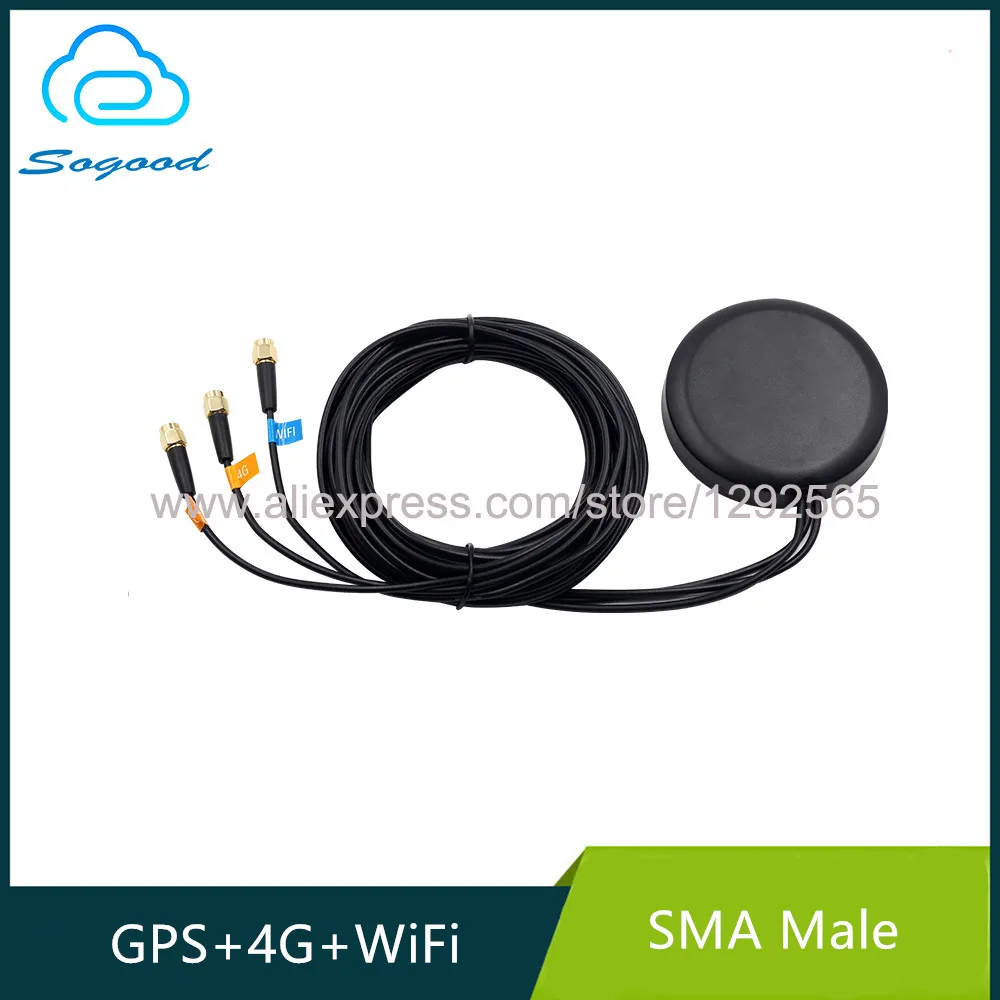 GPS + WiFi 4G комбинированная в одной части наружная антенна IP67 водонепроницаемый