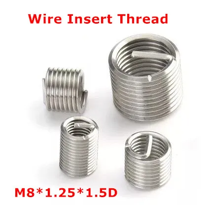 100 шт. втулка для резьбы из нержавеющей стали M8 * 1 25 1.5D|wire surveillance|insert heelwire insert |