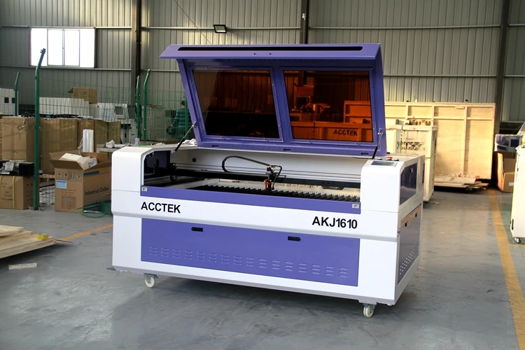Китай acctek AKJ 1610 100 Вт лазерный гравер гравировальный режущий станок 1600*1000 мм