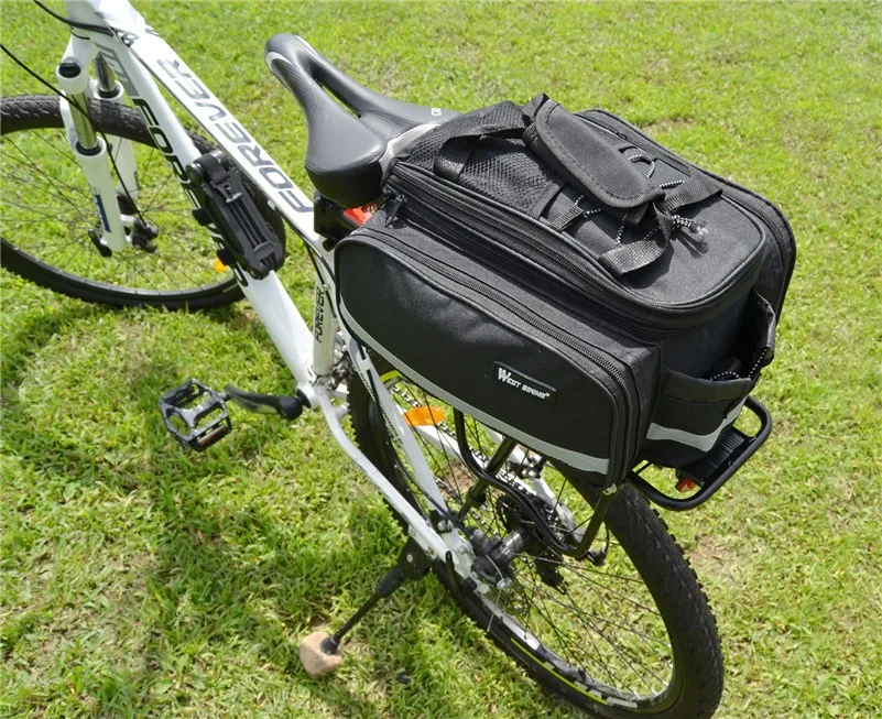 WEST BIKING 50 кг Ёмкость велосипед стеллажи для выставки товаров+ сумка Водонепроницаемый велосипеда сзади дождевик Сумка объем 10-25L для верховой езды велосипедная сумка для велосипеда