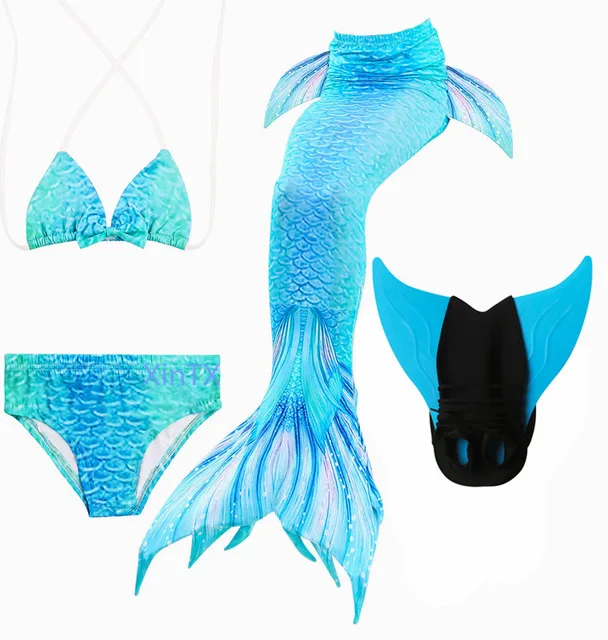 Новинка! Детский купальный костюм русалки с моноластами костюмы для девочек