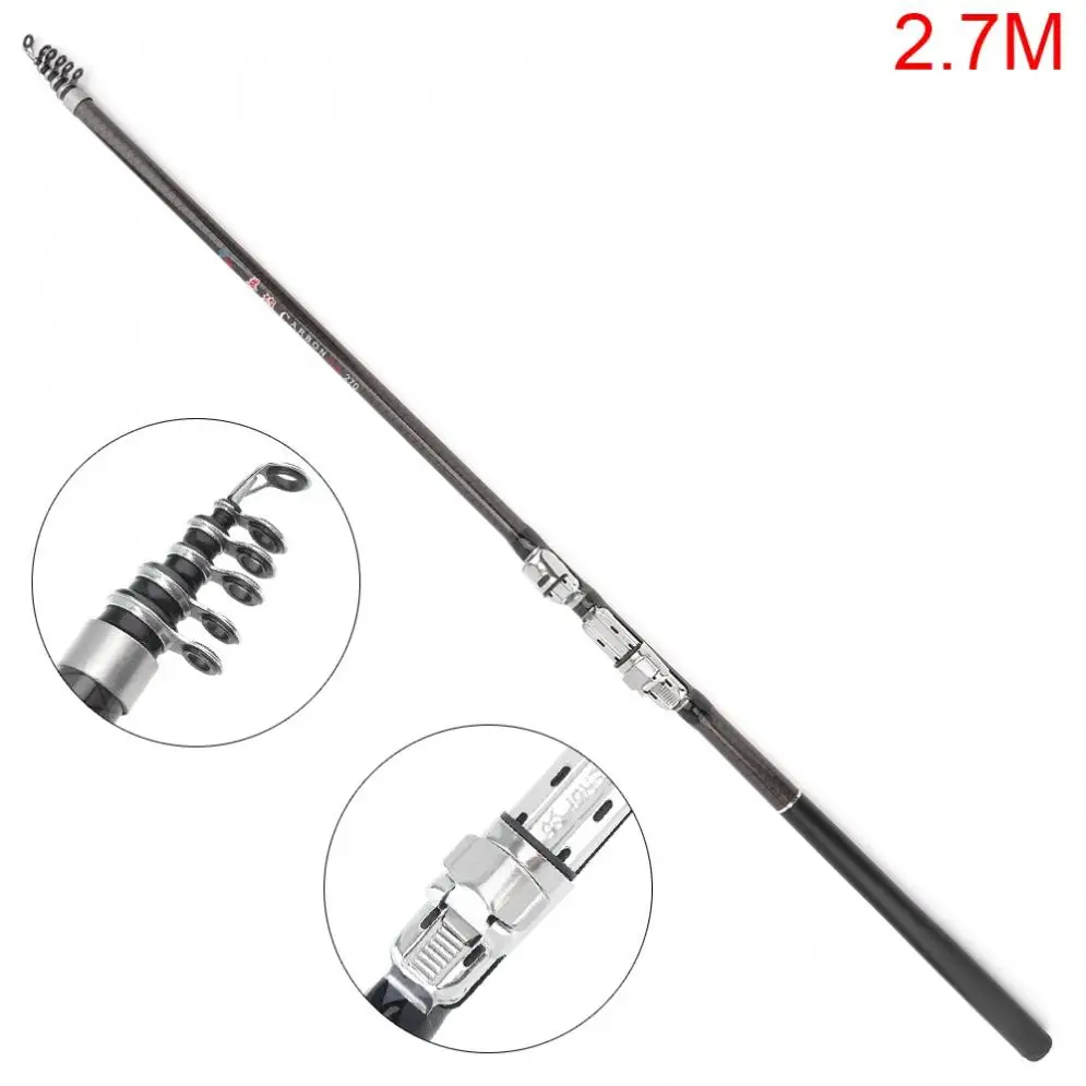 Супер жесткая телескопическая удочка 2 7 м для ловли карпа 5 секций карбоновое