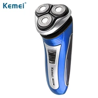 kemei 3 heads wareless electric shaver triple blade electric rechargeable shaving razors men face care 3d floating free shipping