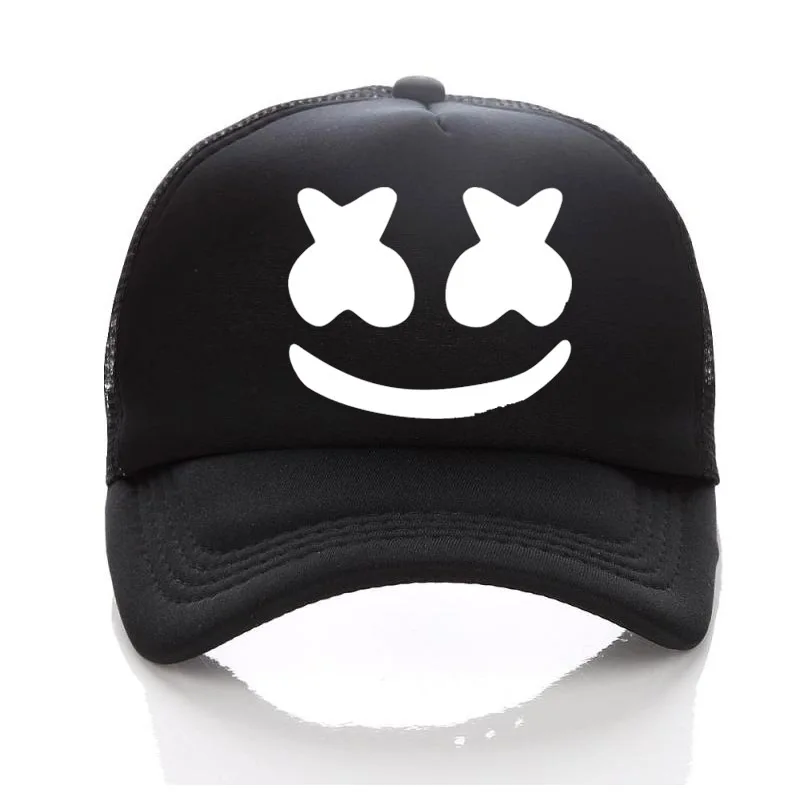 10 Кепка с мордочкой Marshmello, детская бейсболка, Кепка Для Взрослых, солнцезащитная Кепка s, мужские летние черные шапки, регулируемый размер, Детская/унисекс сетчатая Кепка, логотип на заказ - Цвет: 10