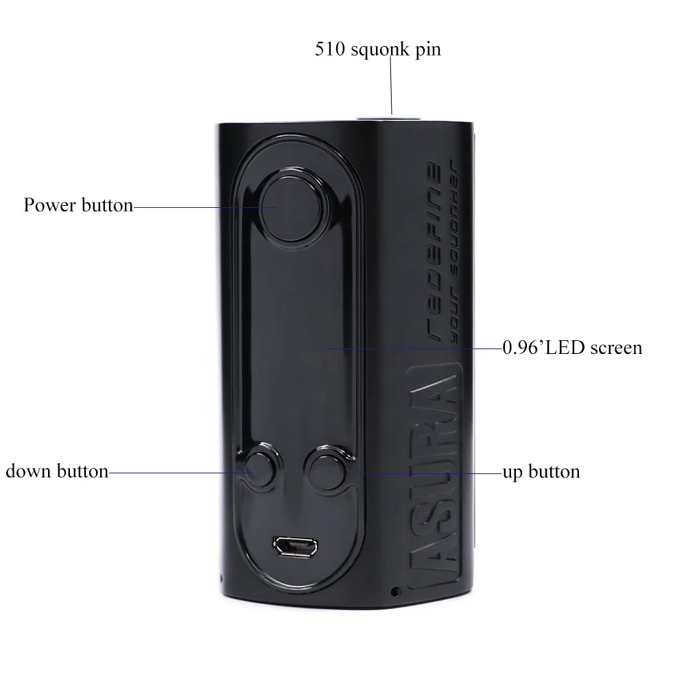 Новый HUGO пара электронных сигарет моды 228 w Asura 2 в 1 часы Функция TC Squonker Mod GT228 по