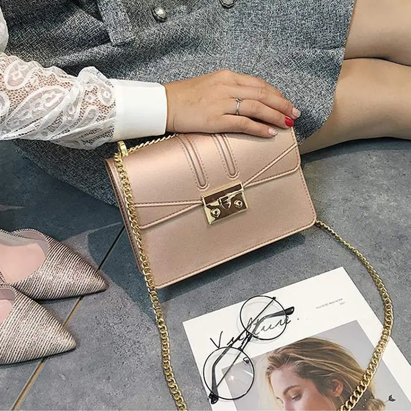 Handbag Rose gold Новые женские сумки-мессенджеры роскошные сумки женские сумки высокого качества дизайнерские модные сумки на плечо женские сумки из искусственной кожи - Цвет: Handbag Rose gold
