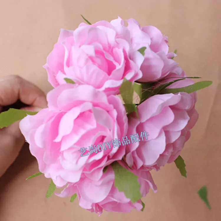 4-5CM/48PCS Small Fabric Real Touch Roses Wire Stem Artificial Flower Arrangements Silk Rose Balls Bridal Bouquet Supplies! | Дом и сад