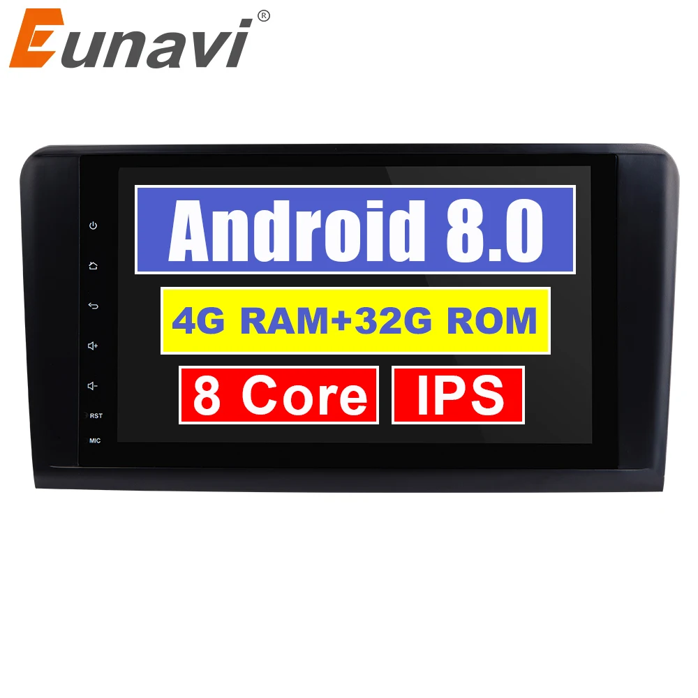 Eunavi 2 Din Android 8 0 Octa core 9 ''автомобиль радио стерео gps Navi для Mercedes Benz r класс W219 4G