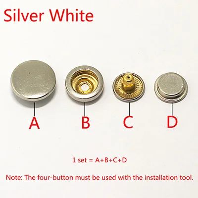 Meetee 30sets 12/15/17/20mm Pure Copper Sanp Button Down Jacket Invisible Button DIY Clothing Sewing Scrapbooking Accessories