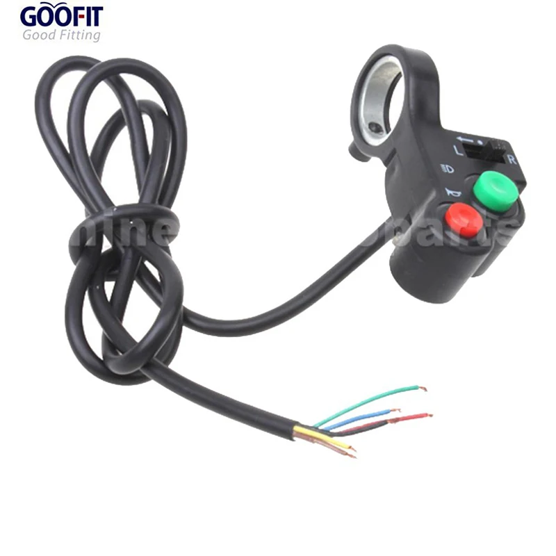 GOOFIT Универсальный 7/8 &quotРуль указатель поворота и кнопка включения рога для