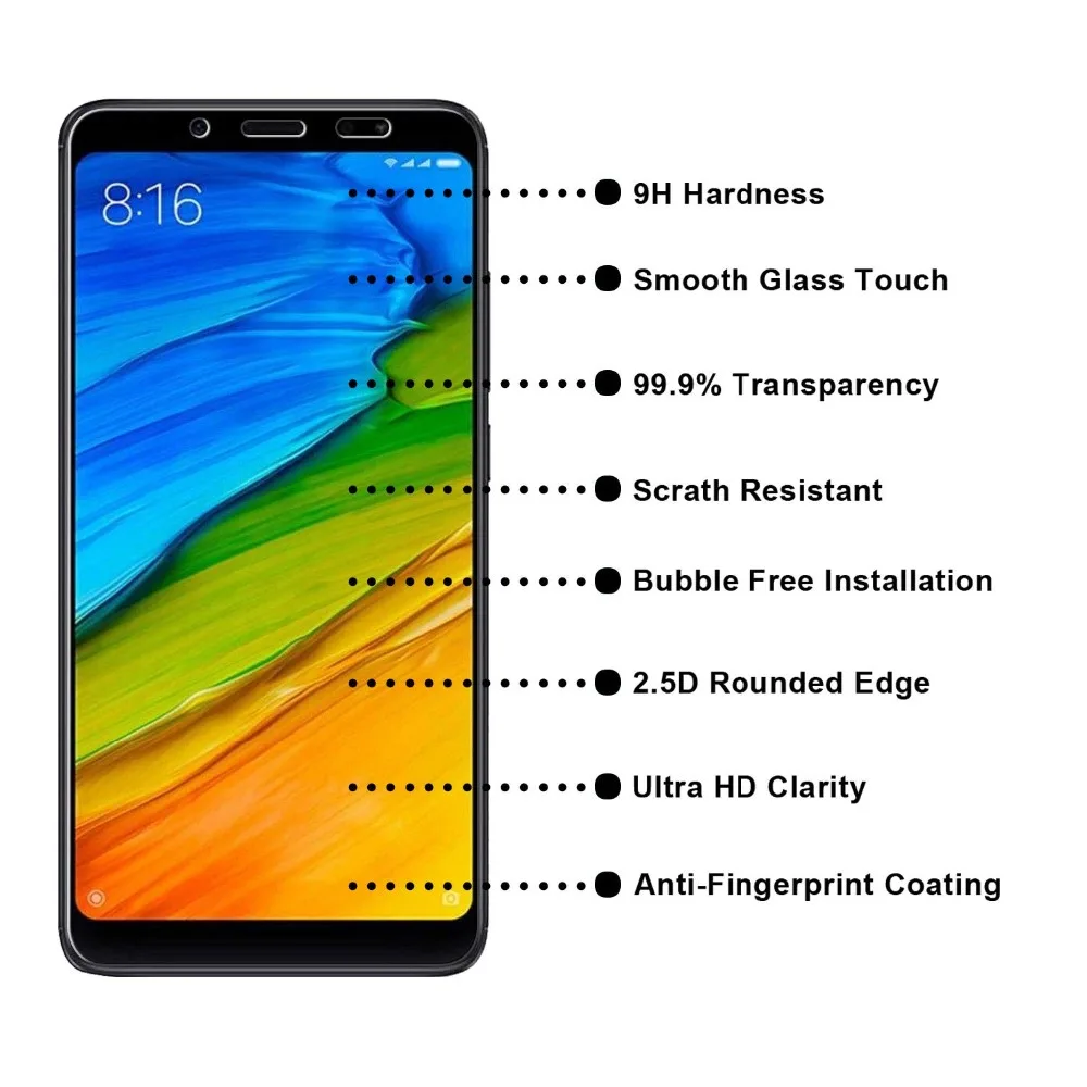 Новые 2.5D HD закаленные очки для Xiaomi Redmi note 5 pro закаленное стекло защита экрана
