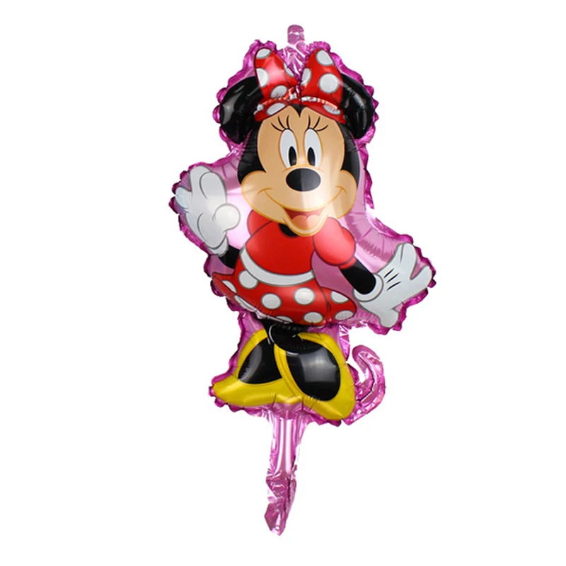 MN02201 minnie 6 шт. Мини Микки Маус украшения на день рождения Дети фольги Воздушные шары счастливого Нового года для маленьких мальчиков и девочек Минни Маус вечерние globos игрушки - Цвет: MN02201 minnie