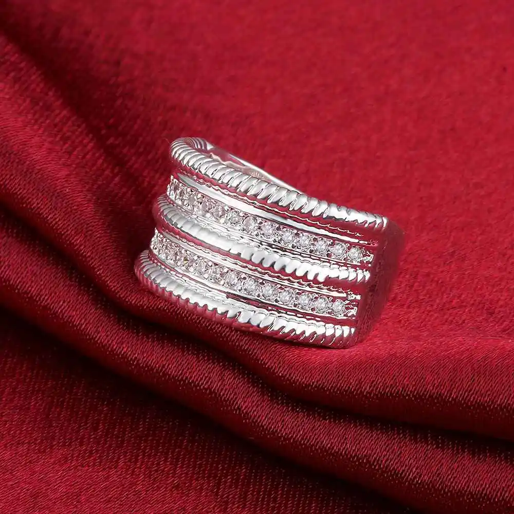 Хит продаж великолепные кольца с серебряным покрытием для женщин модные цены в