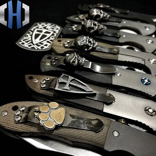 Dog Paw Print нижний огнеупорный инструмент из латуни и стали EDC с зажимом для задней