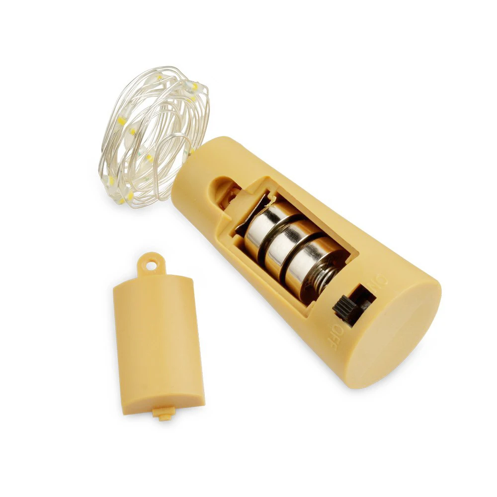 Батарея солнечные светильники в форме винных бутылок 75 см пробковая