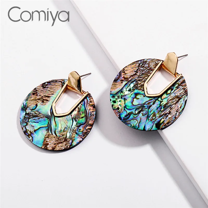 Женские Висячие серьги Comiya из цинкового сплава, корейская мода, акриловые массивные аксессуары, длинные висячие серьги