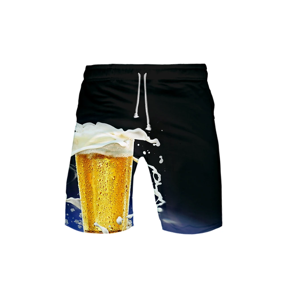 Мужские трусы шорты с 3D принтом пива пляжные в стиле хип хоп 2019|Плавки и шорты| |