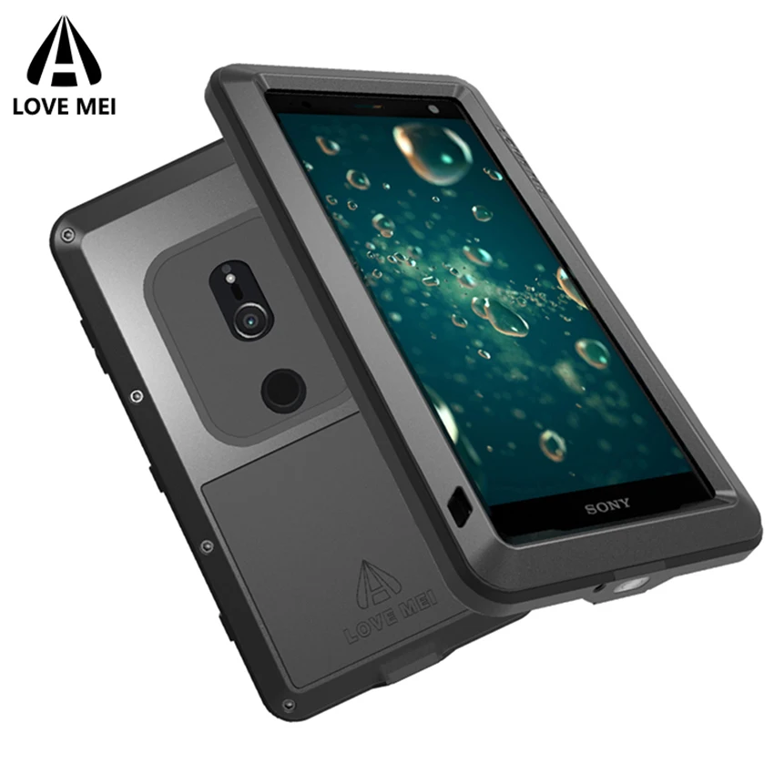 Металлический Чехол Love Mei для Sony Xperia XZ3 XZ2 XZ1 Compact XA2 Ultra 1 10 Plus XZ Premium противоударный